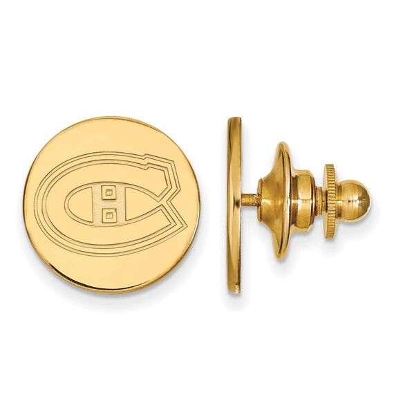 14k Yellow Gold NHL Montreal Canadiens Disc Lapel or Tie Pin